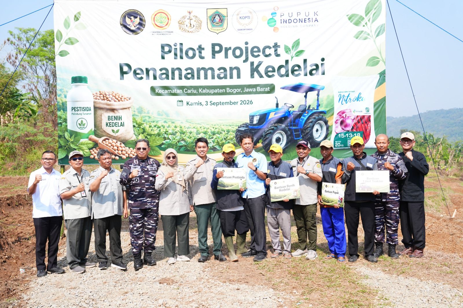 Kemenko Pangan Luncurkan Pilot Project Kedelai Di Cariu, Dalam Rangka Mendukung Peningkatan Produksi Kedelai Nasional
