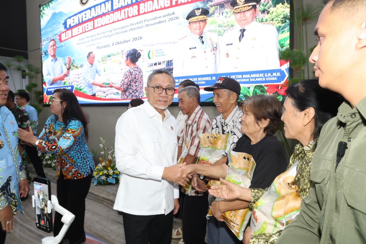 Kemenko Pangan Salurkan 5 Kg Beras di Manado, Sementara Bantuan Pangan untuk 33,2 Juta Keluarga Segera Bergulir